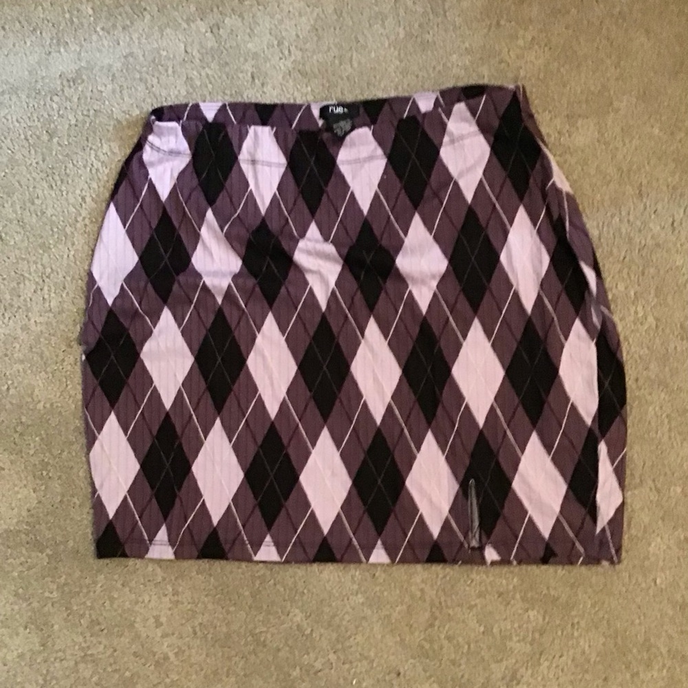 Purple Argyle Women's Skirt